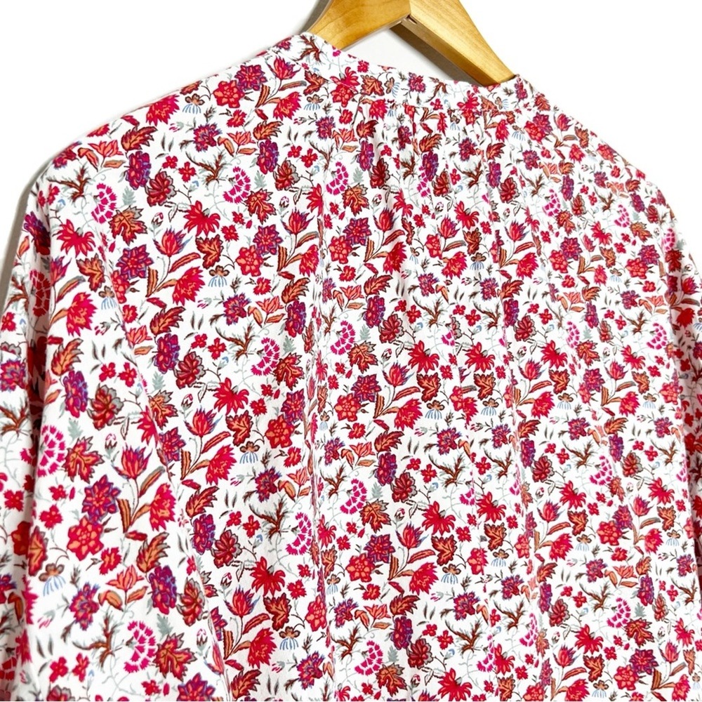 Universal Thread Womens Red Floral Split Neck Lon… - image 6